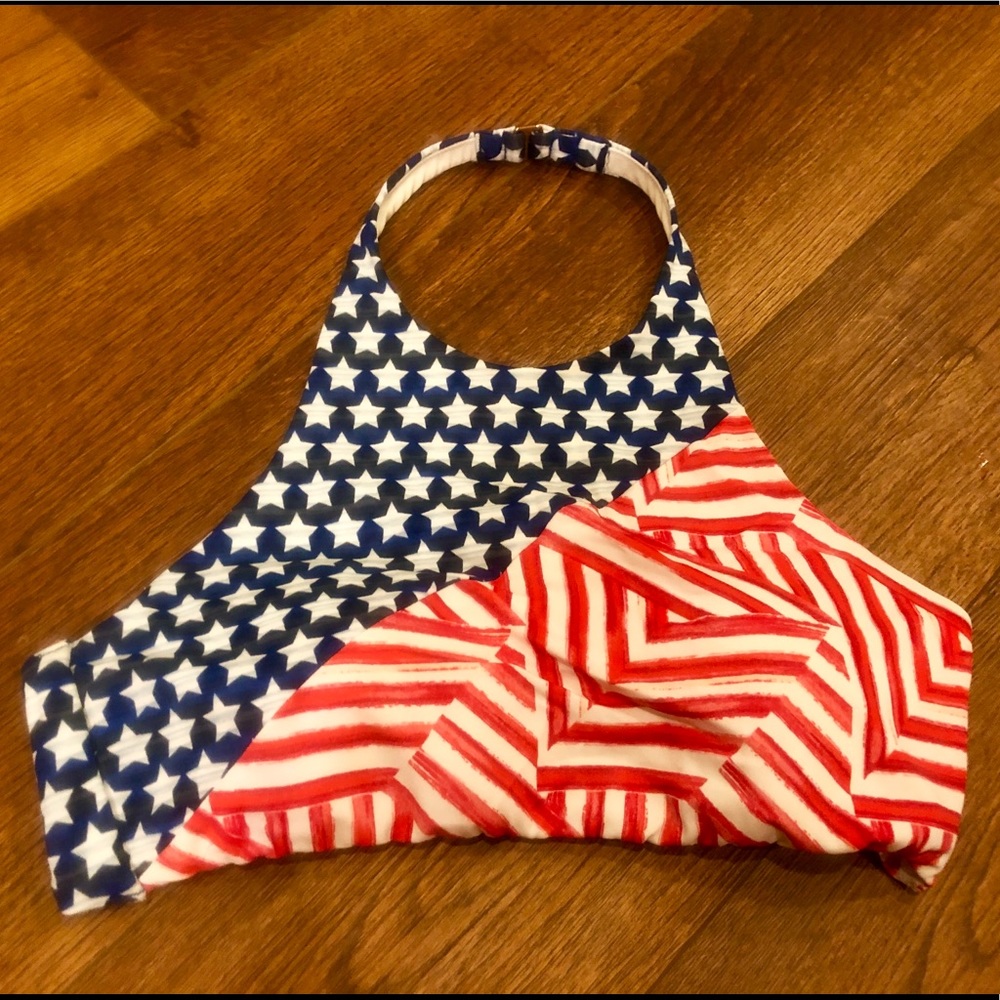 VS patriotic high neck swim top